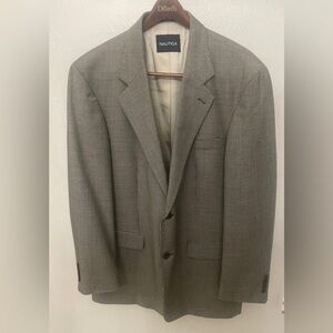 Nautica Men's Classic Gray Patterned Blazer 44L